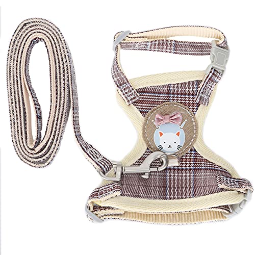 Katzengeschirr und Leine, Katzenweste, Bequeme Outdoor-Westengeschirre Zum Spazierengehen, Katzengeschirr, Ausbruchsicher, Verstellbarer, Weicher Kätzchen-Westengurt für Kleine, Katzengeschirr und Leine, Katzenweste, Bequeme Outdoor-Westengeschirre Zum Spazierengehen, Katzengeschirr, Ausbruchsicher, Verstellbarer, Weicher Kätzchen-Westengurt für Kleine, von TIKATARER