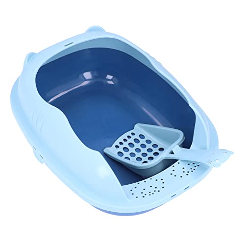 TIKATARER Halb Geschlossene Katzenstreu-Box mit Abnehmbarer Kapuze und Scoop High Sid Anti Splash Design Haustier-Toilette für Große Erwachsene Katzen und Kleine Haustiere (Tiefseeblau 【Neues Kitty TIKATARER Halb Geschlossene Katzenstreu-Box mit Abnehmbarer Kapuze und Scoop High Sid Anti Splash Design Haustier-Toilette für Große Erwachsene Katzen und Kleine Haustiere (Tiefseeblau 【Neues Kitty von TIKATARER