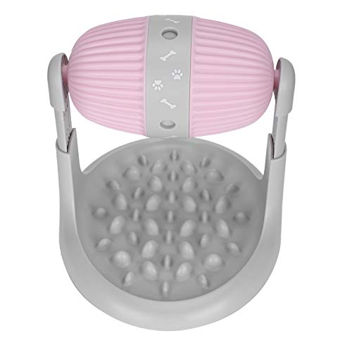 TIKATARER Hundefutterspender Spielzeug, Welpeanreicherung Spielzeugball Rolling Slow Feeder Hundefutter Puzzle Feeder Hunde Interaktive Training Spielzeug Hundefutterzeug für Kleine Mittelgroße (PINK) von TIKATARER