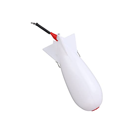 TIKATARER Karpfen-Feeder-Schwimmer, Köderhalter, Großer Bombenschwimmer, Köderwerfer, Karpfen-Futterspender, mit Hoher Luftdichtheit für Langstrecken-Angelaktivitäten (White) von TIKATARER