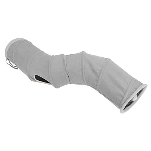 TIKATARER Katzentunnel, Faltbare Interaktive Spielzeuglabyrinth Cat House Rabbit Tunnel S -Form Cat Play Tube Toy mit Hängenden Kugelkatze Tunneln für Innenkatzen für Katzen, Welpen, Kitty, von TIKATARER