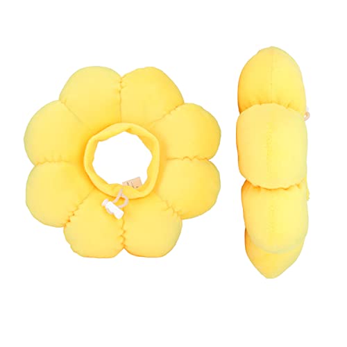 TIKATARER Sonnenblumenförmiger Katzenkegelkragen, Verstellbares Weiches Erholungskragen und Kleine Hunde, Elisabethaner Kragen, Ultra -Leicht und Komfortabel, das Lecken Verhindert (L:) von TIKATARER