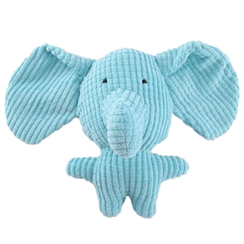 TIKSON Hundespielzeug Stofftier Kaninchen Plüsch Quietschen Haustier Spielzeug Niedlich Lustig Kauen für Welpen Blau Elefant TIKSON Hundespielzeug Stofftier Kaninchen Plüsch Quietschen Haustier Spielzeug Niedlich Lustig Kauen für Welpen Blau Elefant von TIKSON