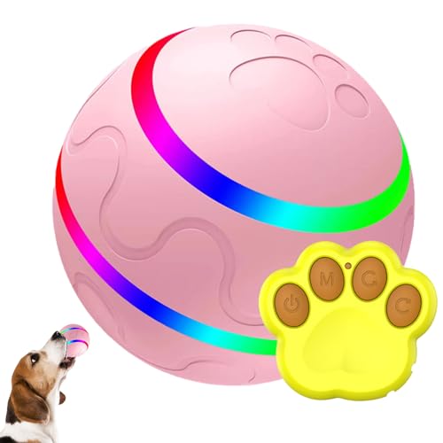 Intelligenter Hundeball, automatischer Hundeball, ferngesteuerter Hundeball, intelligenter interaktiver Ball mit LED-Licht, interaktiver Welpenball, Rollball aktiviert durch von TILEZE