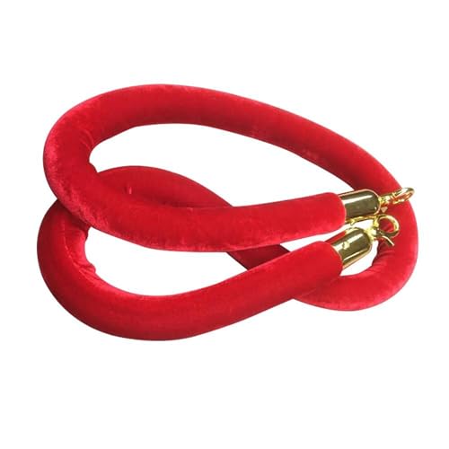Samtseile für Party und roten Teppich, 1, 2, 3, 4, 5 Stück, hängendes Menschenmengenkontrollseil mit poliertem Goldhaken, Seilsicherheitsbarrieren für Weihnachten/Partyzubehör (Farbe: 1 Stück, Größe: Samtseile für Party und roten Teppich, 1, 2, 3, 4, 5 Stück, hängendes Menschenmengenkontrollseil mit poliertem Goldhaken, Seilsicherheitsbarrieren für Weihnachten/Partyzubehör (Farbe: 1 Stück, Größe: von TILEZE