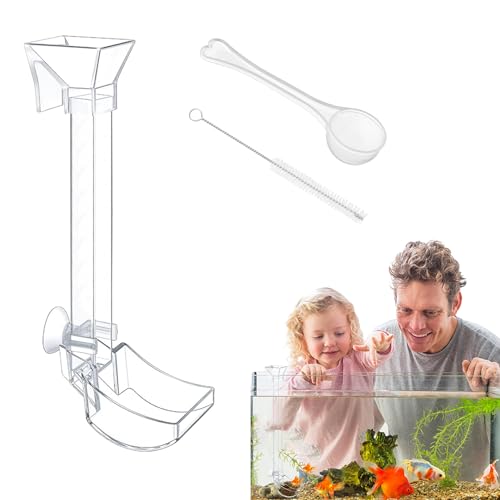 TILEZE Futterrohr für im Aquarium, Futterrohr für | Transparentes Tablett für für Aquarium, transparentes Tablett für Rohre von TILEZE