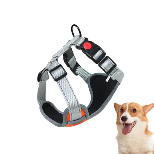 TILEZE Hundegeschirr, atmungsaktiv, reflektierendes Hundegeschirr mit weicher Schaumstoffpolsterung und 2 Gurtschnallen TILEZE Hundegeschirr, atmungsaktiv, reflektierendes Hundegeschirr mit weicher Schaumstoffpolsterung und 2 Gurtschnallen von TILEZE
