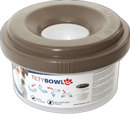 Trinknapf für Hunde Tilty Bowl Größe M (Crema) von TILTYBowl
