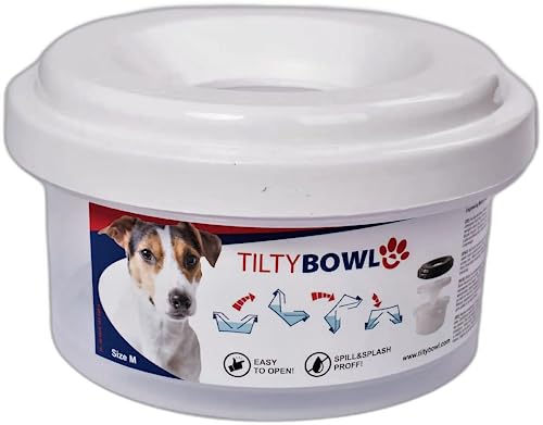 Trinknapf für Hunde Tilty Bowl Größe M (Lichtgrau) von TILTYBowl
