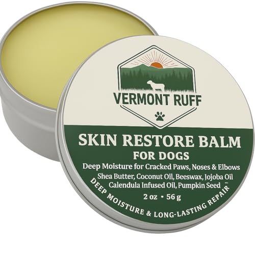 Vermont Ruff Hunde-Nasenbalsam für trockene Nase, natürlicher Hundepfoten-Balsam, Pfotenbalsam Hunde lecken sicher, Schnauzenschnuller für Hunde, Pfotensauger für Hunde, hergestellt in Vermont – 57 g Vermont Ruff Hunde-Nasenbalsam für trockene Nase, natürlicher Hundepfoten-Balsam, Pfotenbalsam Hunde lecken sicher, Schnauzenschnuller für Hunde, Pfotensauger für Hunde, hergestellt in Vermont – 57 g von TIMBERRIDGE LINE
