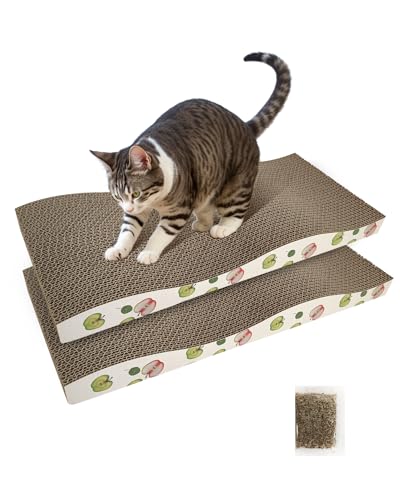 TIMHAKA Katzenkratzbrett, Wellpappe Katzenkratzer für Indoor Katzen mit Katzenminze, Katzenkratzpad mit Premium Kratzstrukturen Design, Karton Katzenkratzer mit Doppelseitiger Benutzerfreundlichkeit TIMHAKA Katzenkratzbrett, Wellpappe Katzenkratzer für Indoor Katzen mit Katzenminze, Katzenkratzpad mit Premium Kratzstrukturen Design, Karton Katzenkratzer mit Doppelseitiger Benutzerfreundlichkeit von TIMHAKA