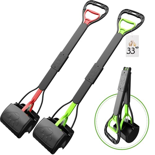 TIMINGILA Kotschaufel mit langem Griff, Keine Berührung, für große, mittelgroße und kleine Hunde, langlebige Feder und leicht, für Hunde in Rasen, Gras, Schmutz, Kies, 83,8 cm, 2 Stück TIMINGILA Kotschaufel mit langem Griff, Keine Berührung, für große, mittelgroße und kleine Hunde, langlebige Feder und leicht, für Hunde in Rasen, Gras, Schmutz, Kies, 83,8 cm, 2 Stück von TIMINGILA