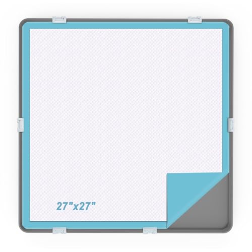 TIMOHCR Urinierunterlage für Hunde, Silikon, 68,6 x 68,6 cm, kein Verschütten, erhöhter Rand, tragbarer großer, auslaufsicherer Mattenhalter für Haustier-Trainingspads, quadratische Töpfchentabletts TIMOHCR Urinierunterlage für Hunde, Silikon, 68,6 x 68,6 cm, kein Verschütten, erhöhter Rand, tragbarer großer, auslaufsicherer Mattenhalter für Haustier-Trainingspads, quadratische Töpfchentabletts von TIMOHCR