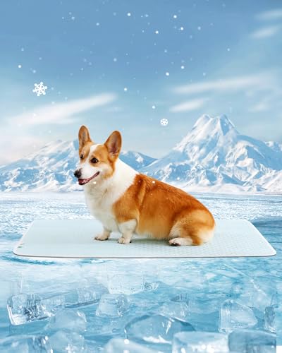 TIMSUNBER Kühlmatte für Hunde und Katzen, sofort kühlendes Haustierbett für Hunde und Katzen, Fallhöhe von -14,4–11,1 °C, ungiftig und maschinenwaschbar, rutschfeste Unterseite, Kühlmatte für drinnen TIMSUNBER Kühlmatte für Hunde und Katzen, sofort kühlendes Haustierbett für Hunde und Katzen, Fallhöhe von -14,4–11,1 °C, ungiftig und maschinenwaschbar, rutschfeste Unterseite, Kühlmatte für drinnen von TIMSUNBER