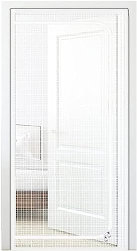 Katzen-Fliegengittertür 90x210cm , Verbesserte, Strapazierfähige Magnetische Fliegengittertür Für Katzen, Anti-Moskito-Türvorhang, Verhindert, Dass Hunde Und Katzen Aus Dem Haus Lecken ( Color : Weiss von TINBOSE