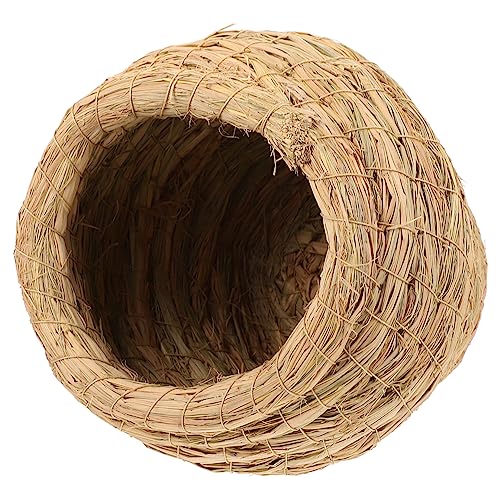 TINEASUR 1 Set Strohvogel Nest Stroh Gewebt Haustier Liefert Garten Dekoration von TINEASUR