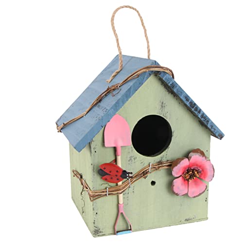 TINEASUR 1stück Handgemachtes Vogelhaus Aus Holz Für Außenbereich Vogel Nistkasten Für Garten Balkon Oder Terrasse Robuste Deko Für Vögel Wetterfest Und Langlebig von TINEASUR