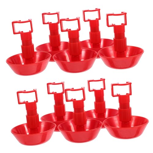 TINEASUR 10 Stück Automatische Hühnertränken Hühner Trinkschalen für Küken und Geflügel mit Einstellbarem Wasserfluss Langlebiger Lösung für Hydration von Küken von TINEASUR