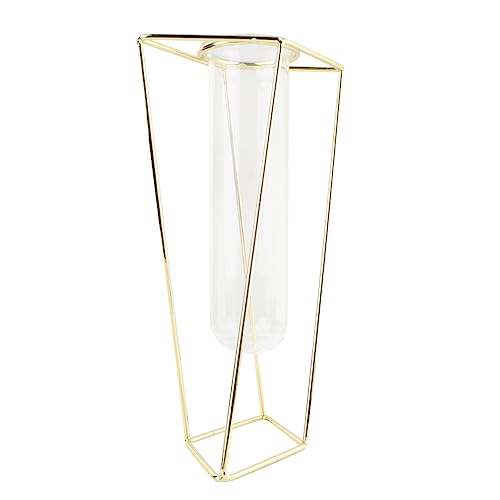TINEASUR 1Stk Blumenröhre minimalistischer Luftpflanzer Blumenbehälter Pflanzendekorationen Wasserblumenvase Terrarium valwntinstagsgeschenk pflanzgefäße Pflanzgefäß mit Metallrahmen Golden TINEASUR 1Stk Blumenröhre minimalistischer Luftpflanzer Blumenbehälter Pflanzendekorationen Wasserblumenvase Terrarium valwntinstagsgeschenk pflanzgefäße Pflanzgefäß mit Metallrahmen Golden von TINEASUR