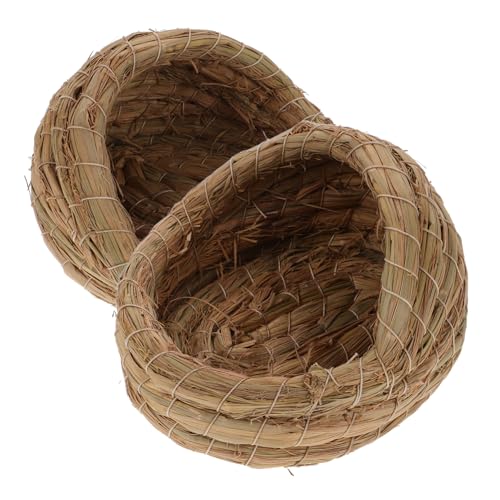 TINEASUR 2 Stück Hühnerstall Zuchtnest, Gewebtes Nestbett, Gewebtes Bett, Hühnerlegenest, Kleines Nest, Gewebtes Hühnerschlafbett, Hühnerlegehaus, Hühnernestbett, Hühnerstall von TINEASUR