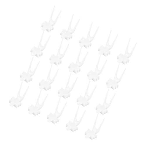 TINEASUR 20 Stück Vogelutensilien, Kleine Papageien Obsthalter, Vogelkäfig Futterhalter Clips, Vogelfutterspender Werkzeug, Papageienkäfig Futterhalter, Vogelfutter Zubehör, Vogelkäfig von TINEASUR