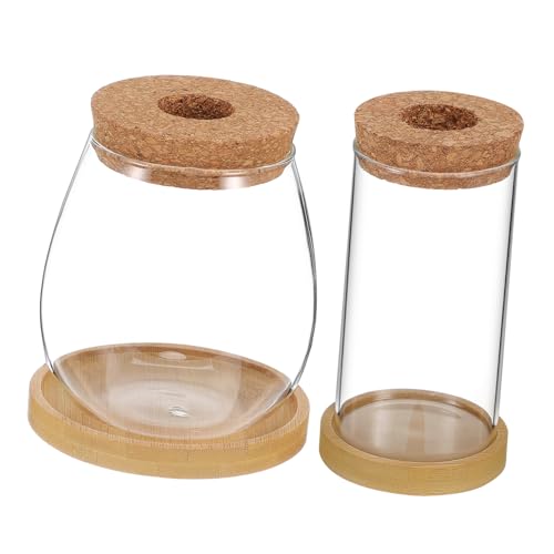 TINEASUR 2Stücke Glaspflanzenvermehrungsgläser mit Korkdeckel Hydrokultur Pflanzgefäße für Miniaturgärten Sukkulenten und Arrangements Glasdesign für Einfache Pflege TINEASUR 2Stücke Glaspflanzenvermehrungsgläser mit Korkdeckel Hydrokultur Pflanzgefäße für Miniaturgärten Sukkulenten und Arrangements Glasdesign für Einfache Pflege von TINEASUR
