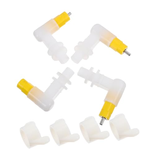 TINEASUR 4 Stück Automatische Hühnertränke mit Nippeln Innovative Wassertränke für Küken Wachteln und Kleine Vögel Sicherer und Zuverlässiger Trinkwasserspender für Geflügelhaltung von TINEASUR