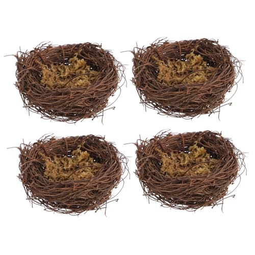 TINEASUR Vogelnest-Ornamente gefälschtes Vogelnest Rattan-Vogelnest dekoratives Handwerk für Osterdekor TINEASUR Vogelnest-Ornamente gefälschtes Vogelnest Rattan-Vogelnest dekoratives Handwerk für Osterdekor von TINEASUR