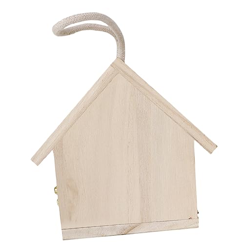 TINEASUR Hängendes Vogelhaus Aus Für Wildvögel Nistkasten Und Futterstation Für Garten Und Balkon Ideal Für Vögel Wie Spatzen Und Kolibris Rustikale Vogelbehausung von TINEASUR
