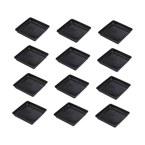 TINEASUR Quadratische Pflanztopf Untersetzer wasserdichte Blumentopf Unterlagen Schwarze Blumenschalen Für Garten Und Zimmerpflanzen Ideal Als Wasserauffangschalen TINEASUR Quadratische Pflanztopf Untersetzer wasserdichte Blumentopf Unterlagen Schwarze Blumenschalen Für Garten Und Zimmerpflanzen Ideal Als Wasserauffangschalen von TINEASUR
