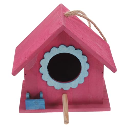 TINEASUR Vogelhaus Aus Holz Vogelnest Vogelfütterung Garten Vogelhaus Vogelfütterer Draußen Hängendes Vogelhaus Vogelfutteraufhänger Für Draußen Vogelbrut Nisten Mini-vogelhaus Plastik Rot TINEASUR Vogelhaus Aus Holz Vogelnest Vogelfütterung Garten Vogelhaus Vogelfütterer Draußen Hängendes Vogelhaus Vogelfutteraufhänger Für Draußen Vogelbrut Nisten Mini-vogelhaus Plastik Rot von TINEASUR