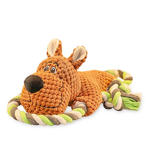 TINEPRY Quietschendes Hundespielzeug, Plüsch-Hundespielzeug für Kauer, Hundespielzeug mit Knisterpapier und Quietscher, Tauziehen TINEPRY Quietschendes Hundespielzeug, Plüsch-Hundespielzeug für Kauer, Hundespielzeug mit Knisterpapier und Quietscher, Tauziehen von TINEPRY