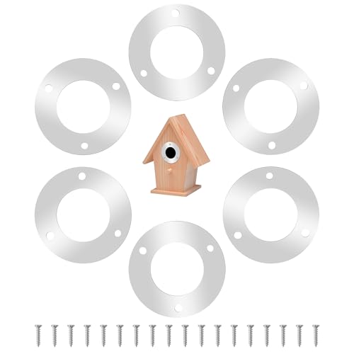 Spechtschutz für Nistkasten 32mm Vogelhaus Schutzplatte Edelstahl Einflugloch-Schutz Schrauben für Kohlmeisen Nistkasten 6 Stück Spechtschutz für Nistkasten 32mm Vogelhaus Schutzplatte Edelstahl Einflugloch-Schutz Schrauben für Kohlmeisen Nistkasten 6 Stück von TINGJS