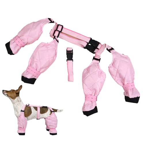 Hundepfoten-Stiefel-Leggings – Hunde-Schneeschuhe, wasserdichte, rutschfeste Hundestiefel, schmutzabweisende Hundestiefel und Pfotenschutz, Anti-Fall-Hundestiefel im Freien, Laufen, Laufen von TISSAC