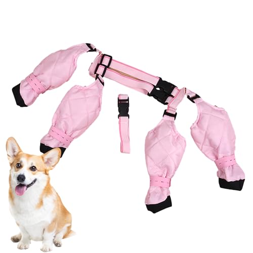 Hundepfoten-Stiefel-Leggings – Hunde-Schneeschuhe, wasserdichte, rutschfeste Hundestiefel, schmutzabweisende Hundestiefel und Pfotenschutz, Anti-Fall-Hundestiefel im Freien, Laufen, Laufen von TISSAC