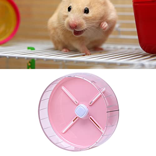 Haustier-Hamster-Laufrad-Spielzeug, Geräuschlose Hamster-Übungsräder, Leiser Spinner, Hamster-Laufräder, Geräuschloses Jogging-Übungsspielzeug, Hamsterkäfig-Zubehör für(Rosa 20cm) von TITA-DONG