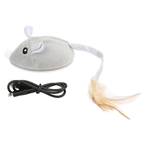 Interaktives Katzenspielzeug, USB-Aufladung, Lebensecht, Sicher, Interaktives Kätzchen, Automatisch Bewegliches Mäusespielzeug, Lustige Elektronische Plüschmaus, Elektronisches Spielzeug für Katzen, K Interaktives Katzenspielzeug, USB-Aufladung, Lebensecht, Sicher, Interaktives Kätzchen, Automatisch Bewegliches Mäusespielzeug, Lustige Elektronische Plüschmaus, Elektronisches Spielzeug für Katzen, K von TITA-DONG