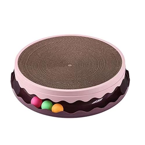 Rundes Katzenkratzspielzeug, Katzenkratzpad mit Ball, Interaktives Trainingsübungsmaus-Spielspielzeug mit Ball, Kratzbrett, Katzenkratzer, Interaktives Katzenspielzeug für das Übungsspiel von(Rosa) Rundes Katzenkratzspielzeug, Katzenkratzpad mit Ball, Interaktives Trainingsübungsmaus-Spielspielzeug mit Ball, Kratzbrett, Katzenkratzer, Interaktives Katzenspielzeug für das Übungsspiel von(Rosa) von TITA-DONG