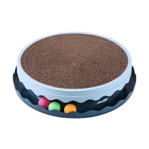 Rundes Katzenkratzspielzeug, Katzenkratzpad mit Ball, Interaktives Trainingsübungsmaus-Spielspielzeug mit Ball, Kratzbrett, Katzenkratzer, Interaktives Katzenspielzeug für das Übungsspiel von(Blau) Rundes Katzenkratzspielzeug, Katzenkratzpad mit Ball, Interaktives Trainingsübungsmaus-Spielspielzeug mit Ball, Kratzbrett, Katzenkratzer, Interaktives Katzenspielzeug für das Übungsspiel von(Blau) von TITA-DONG