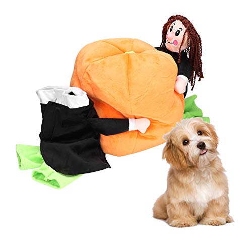 TITA-DONG Halloween-Haustierkleidung, Lustiges 3D-Kürbis-verwandelndes Haustierkostüm, Halloween-Party, Bequeme Cosplay-Kleidung Zum Verkleiden für Hund und Katze (S) von TITA-DONG