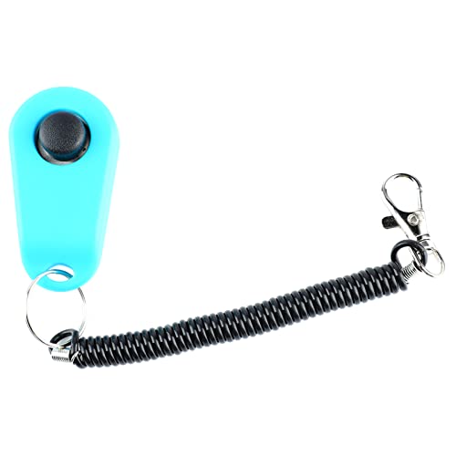 TITA-DONG Hundetrainings-Clicker, Hundeverhaltens-Clicker aus Hochwertigem ABS-Material, Universeller Interaktiver Haustier-Trainings-Clicker mit Schwarzer Langer Handschlaufe und Ring von TITA-DONG