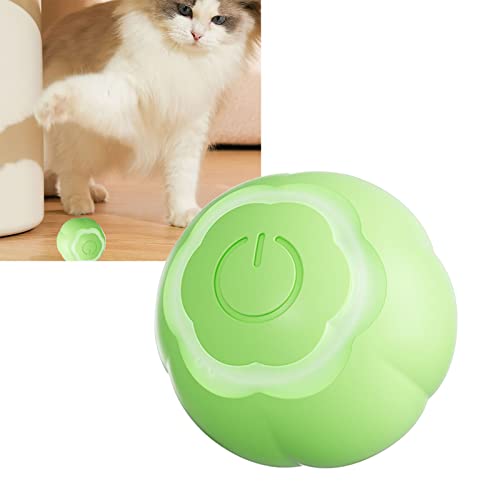 TITA-DONG Interaktiver Katzenspielzeugball, Intelligenter Beweglicher Katzenspielzeugball, Lindert Langeweile, Intelligenter 360° Automatisch Beweglicher Rollball, Selbstbewegendes(Gras-Grün) von TITA-DONG