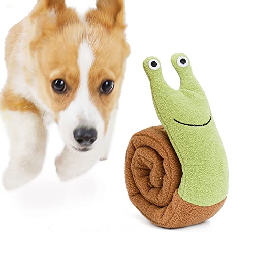 TITA-DONG Snail Snuffle Toys, Dog Snuffle Toy Snail, Interactive Puppy Toys Dogs Plush Squeaky Toys, Enrichment Plush Toys Chew teething Soft Puppy Toy Brain Games for Langeweile (Schnecke) von TITA-DONG