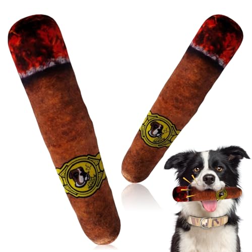 TIVUNORON 2 Stück Hundespielzeug Zigarre, Plüsch Quietschendes Hundespielzeug, Hunde Zigaretten Spielzeug, Zigarrenförmiges Plüschspielzeug, Quietschend, für Große, Mittlere und Kleine Hunde TIVUNORON 2 Stück Hundespielzeug Zigarre, Plüsch Quietschendes Hundespielzeug, Hunde Zigaretten Spielzeug, Zigarrenförmiges Plüschspielzeug, Quietschend, für Große, Mittlere und Kleine Hunde von TIVUNORON