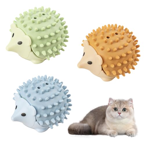 TIVUNORON Katzenminze Wall Ball, 3 Stück Katzenminze-Ball mit Deckel, Hängendes Katzenspielzeug für Katzenlecken, Natürliches Catnip Spielzeug, Kratzbarer Aufbewahrungsdeckel, Igel-Form TIVUNORON Katzenminze Wall Ball, 3 Stück Katzenminze-Ball mit Deckel, Hängendes Katzenspielzeug für Katzenlecken, Natürliches Catnip Spielzeug, Kratzbarer Aufbewahrungsdeckel, Igel-Form von TIVUNORON