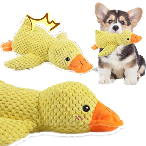 TIVUNORON Ente Hundespielzeug, Quack-Quack Duck Dog Toy, Quietschspielzeug Ente Hund, Beruhigende Ente Hunde, Quack-Quack Duck Kuscheltier für Hunde, Pfotenstern Anti Stress Ente Squeak für Welpen TIVUNORON Ente Hundespielzeug, Quack-Quack Duck Dog Toy, Quietschspielzeug Ente Hund, Beruhigende Ente Hunde, Quack-Quack Duck Kuscheltier für Hunde, Pfotenstern Anti Stress Ente Squeak für Welpen von TIVUNORON