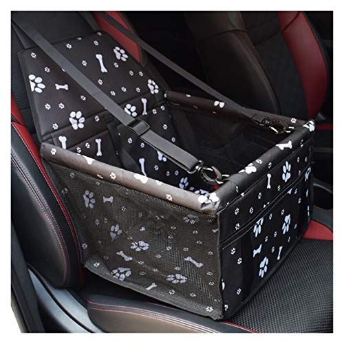 Hundesitzabdeckung Doppelt Dickes Reisen zubehör mesh hängende Taschen Falten Haustier liefert wasserdichte Hund Matte Decke Sicherheit Haustier Auto Sitz Tasche (Color : Black Bone Prints, Size : 4 von TIYGHI