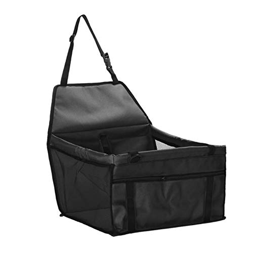 Hundesitzabdeckung Faltender Haustier Hund Träger Pad wasserdichte Hundesitz Tasche Korb Safe Carry House Cat Welpenbeutel Hund Autositz Haustier Produkte (Color : Black) von TIYGHI