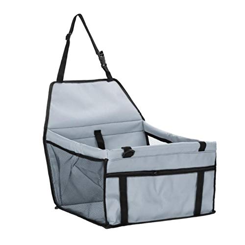 Hundesitzabdeckung Faltender Haustier Hund Träger Pad wasserdichte Hundesitz Tasche Korb Safe Carry House Cat Welpenbeutel Hund Autositz Haustier Produkte (Color : Grey) von TIYGHI