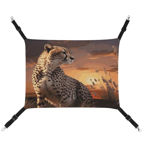 Cheetah Looking Out Over Savanna with Sunset Cat Cage Hammock Cat Hammock for Cage Rat Hammock Frettchen Hammock Cat Hammock for Large Cats Hanging Cat Bed Chinchilla Hammock Pet Hammock von TKJMCSW